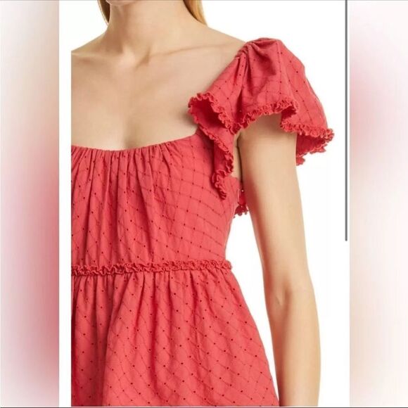 Cinq a Sept Marcia Eyelet Tiered Cotton Dress - Picture 5 of 8